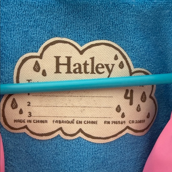 Hatley Pink Unicorn Print Kids Hooded Rain Jacket - Picture 2 of 2